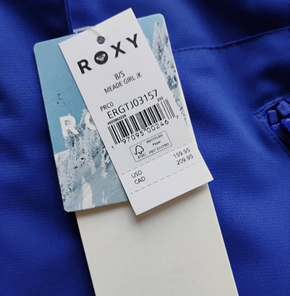 ROXY NEW Meade Girl Technical DryFlight Snow Jacket - Picture 12 of 12
